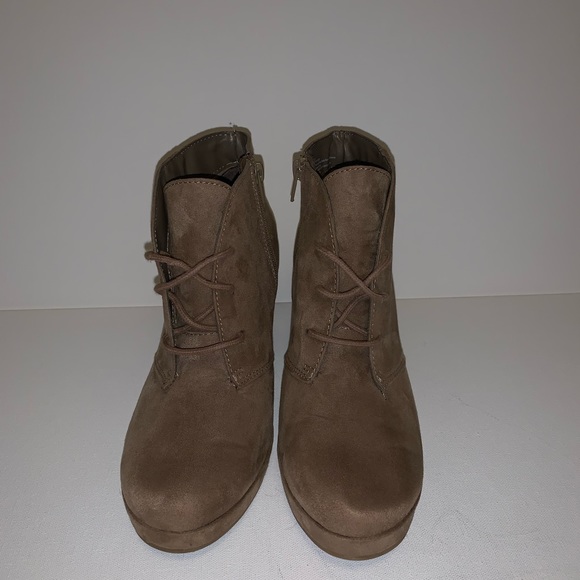 Brown Hidden Wedge Heel Bootie - Picture 3 of 5